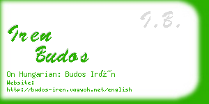 iren budos business card